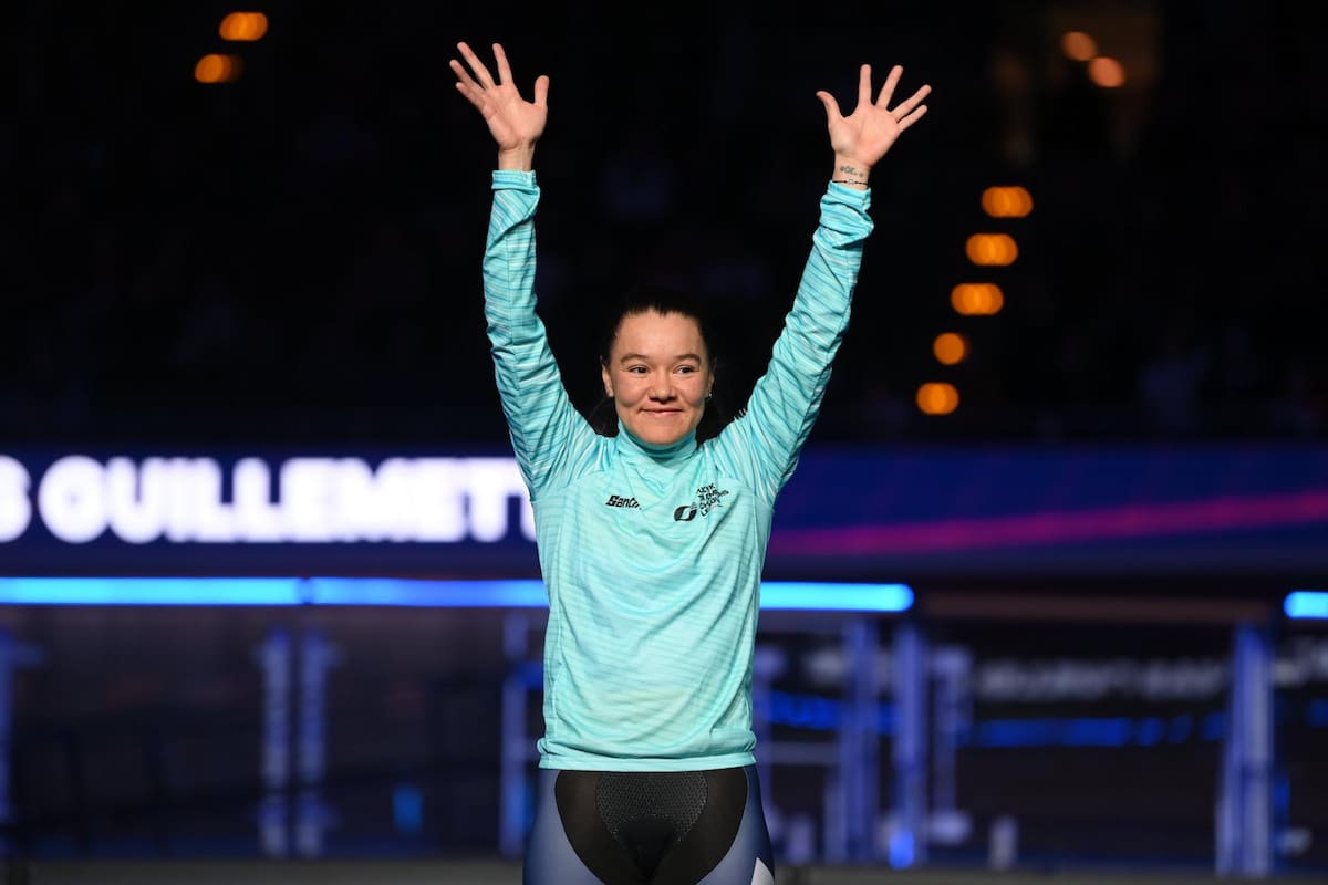 Santandereana Martha Bayona lidera el sprint en la UCI Track Champions League. Fedeciclismo / VANGUARDIA