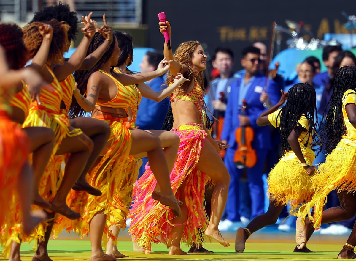 EAST RUTHERFORD (United States), 19/07/2026.- Colombian singer Shakira performs during the halftime show during the FIFA World Cup 2026 final match Spain against Argentina, in New Jersey, USA, 19 July 2026. (España) EFE/EPA/CHRISTOPHER NEUNDORF