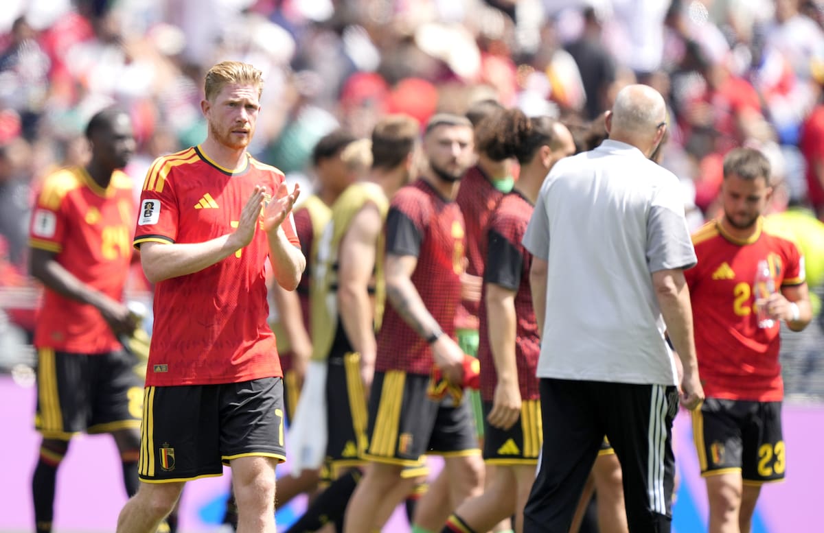 SEATTLE (United States), 15/06/2026.- Kevin De Bruyne of Belgium applauds fans after the FIFA World Cup 2026 group stage match Belgium against Egypt, in Seattle, USA, 15 June 2026. (Bélgica, Egipto) EFE/EPA/STEPHEN BRASHEAR