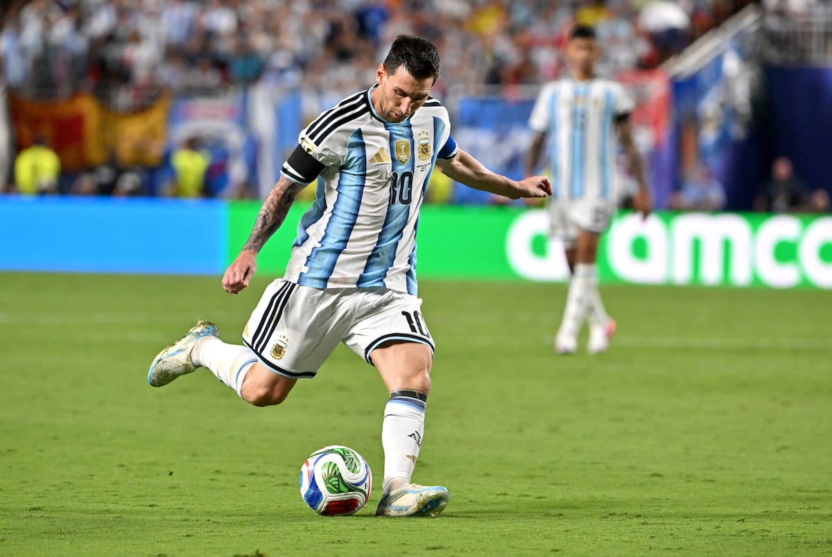 KANSAS CITY (United States), 12/07/2026.- Lionel Messi of Argentina in action during the FIFA World Cup 2026 quarterfinals match Argentina vs Switzerland, in Kansas City, USA, 11 July 2026. (Suiza) EFE/EPA/AMY KONTRAS