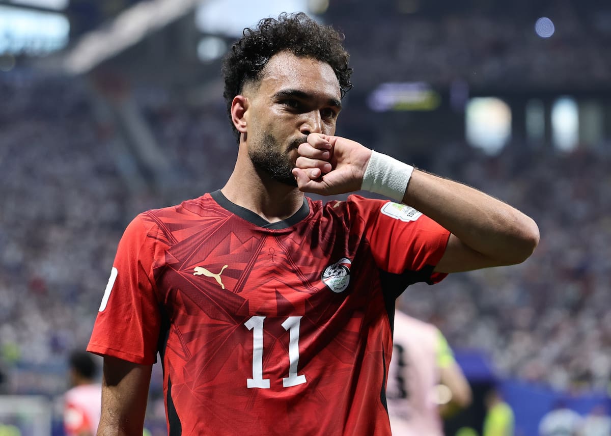 ATLANTA (United States), 07/07/2026.- Mostafa Ziko of Egypt poses after scoring the 0-2 goal during the FIFA World Cup 2026 Round of 16 match Argentina against Egypt, in Atlanta, USA, 07 July 2026. (Egipto) EFE/EPA/RONALD WITTEK