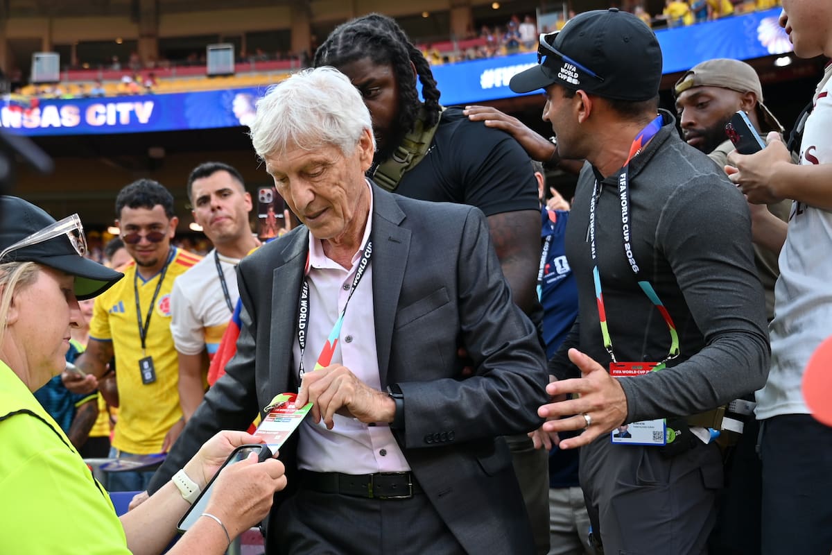 KANSAS CITY (United States), 03/07/2026.- Former Colombia head coach Jose Pekerman attends the FIFA World Cup 2026 Round of 32 match Colombia against Ghana, in Kansas City, Missouri, USA, 03 July 2026. EFE/EPA/AMY KONTRAS