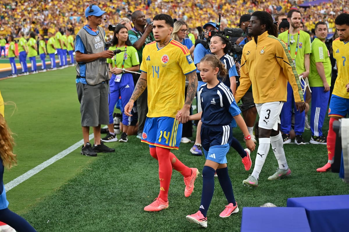 KANSAS CITY (United States), 03/07/2026.- Gustavo Puerta of Colombia enters the pitch ahead of the FIFA World Cup 2026 Round of 32 match Colombia against Ghana, in Kansas City, Missouri, USA, 03 July 2026. EFE/EPA/AMY KONTRAS