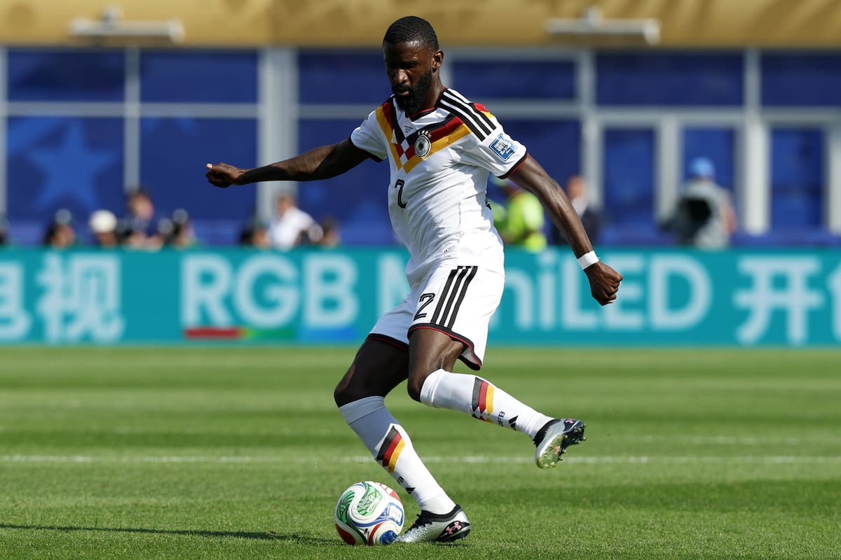 FOXBOROUGH (United States), 29/06/2026.- Antonio Rudiger of Germany in action during the FIFA World Cup 2026 Round of 32 match Germany against Paraguay, in Boston, Massachusetts, USA, 29 June 2026. (Alemania) EFE/EPA/GREG M. COOPER