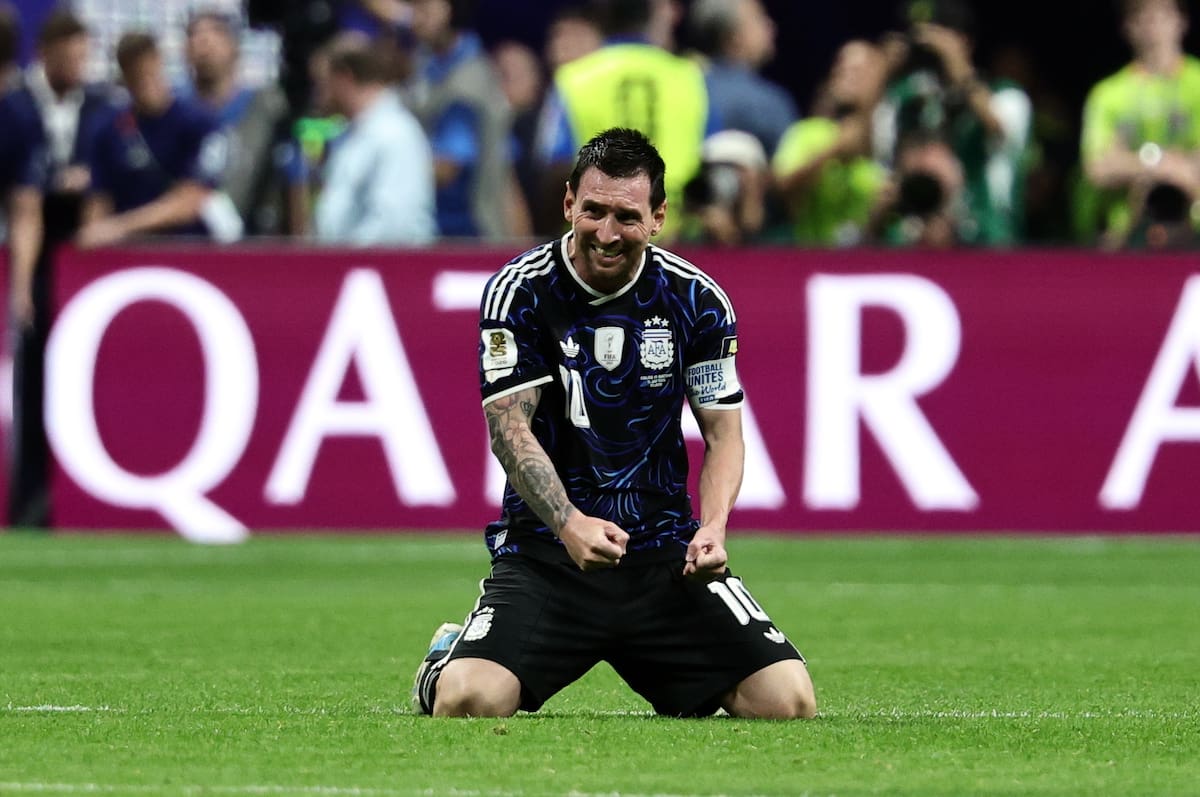 ATLANTA (United States), 15/07/2026.- Lionel Messi of Argentina reacts after the FIFA World Cup 2026 semifinals match England against Argentina, in Atlanta, USA, 15 July 2026. EFE/EPA/RONALD WITTEK