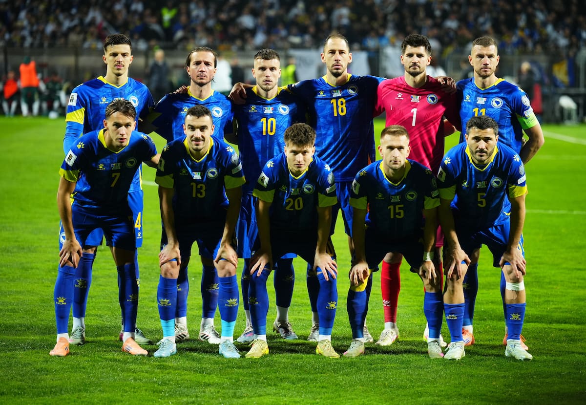 ZENICA (Bosnia and Herzegovina), 03/06/2026.- (FILE) - The starting eleven of Bosnia and Herzegovina pose for the team photo before the FIFA World Cup 2026 (Bosnia-Herzegovina, Italia) EFE/EPA/NIDAL SALJIC