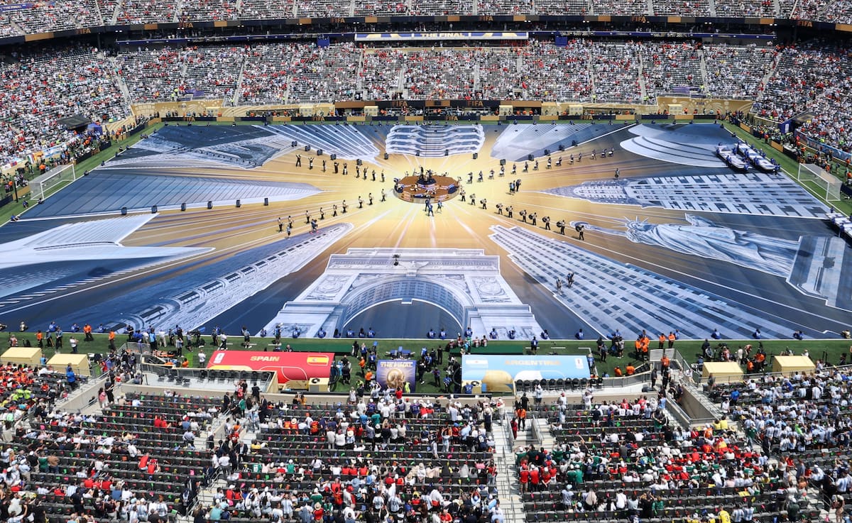 Ceremonia de clausura previa a la final de la Copa Mundial de la FIFA 2026 entre España y Argentina, en Nueva Jersey, EE. UU., el 19 de julio de 2026. (España) EFE/EPA/SARAH YENESEL