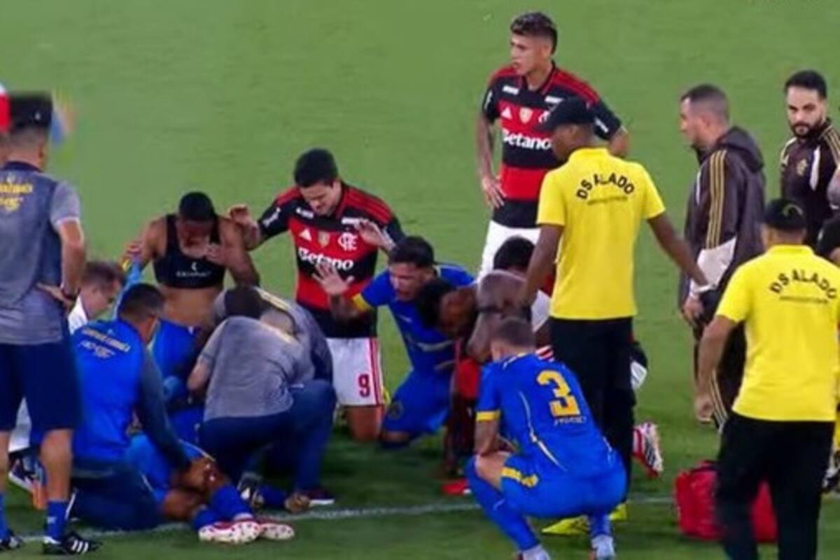 Susto en el Maracaná: Alexandre Souza se descompensó y fue hospitalizado. /FOTO: Captura de Pantalla
