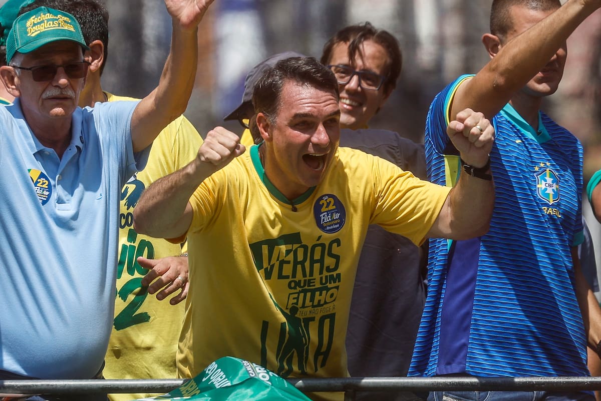 Fotografía de archivo del candidato a la presidencia de Brasil, Flavio Bolsonaro. EFE/ Antonio Lacerda