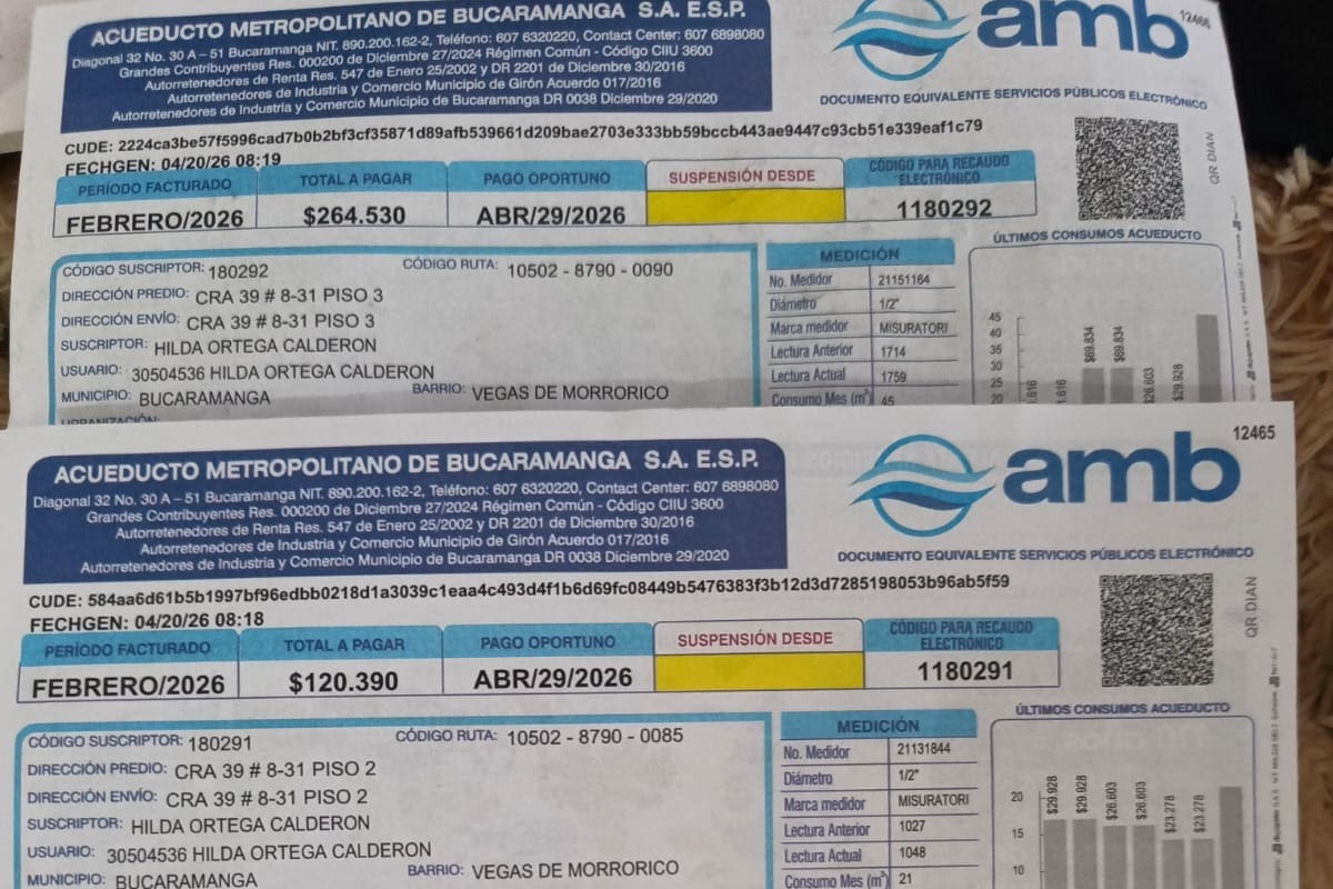 Exagerados cobros de los servicios públicos.