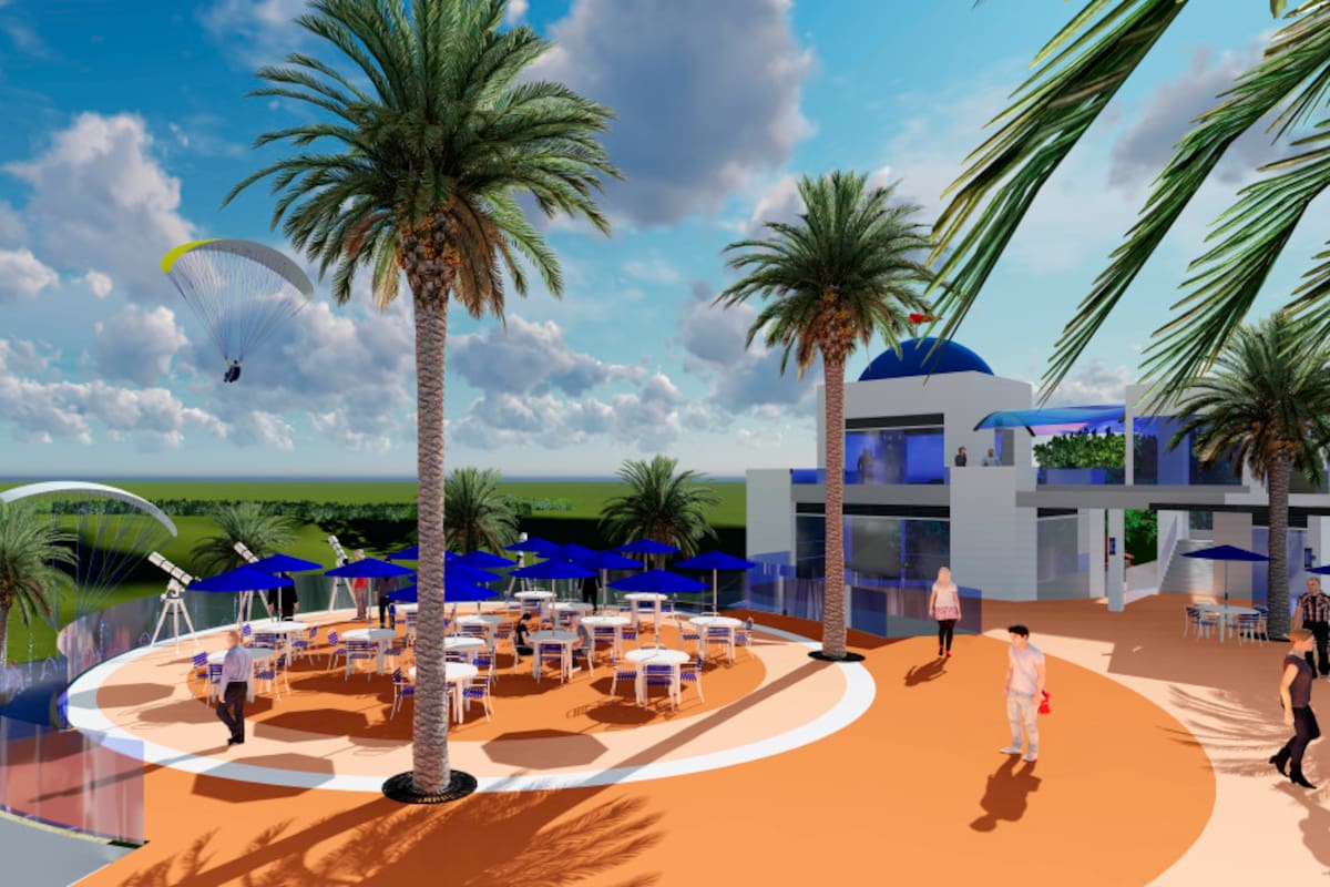 El Parque Internacional del Parapente será un lugar que mezclará actividad comercial de restaurantes y locales con la práctica de este deporte extremo. (Foto: Suministrada / VANGUARDIA LIBERAL)