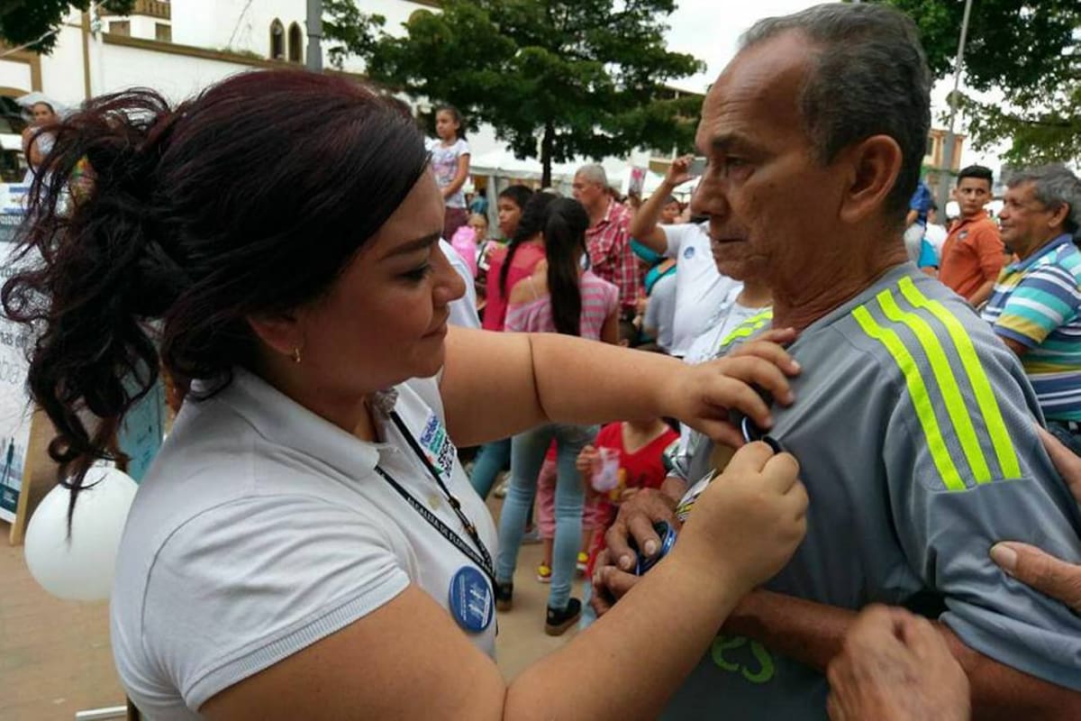‘Corazón Azul’ es una campaña liderada por la Unodc y adoptada por la Gobernación de Santander para generar aciones públicas de prevención de la trata de personas. (Foto: Suministrada / VANGUARDIA LIBERAL)