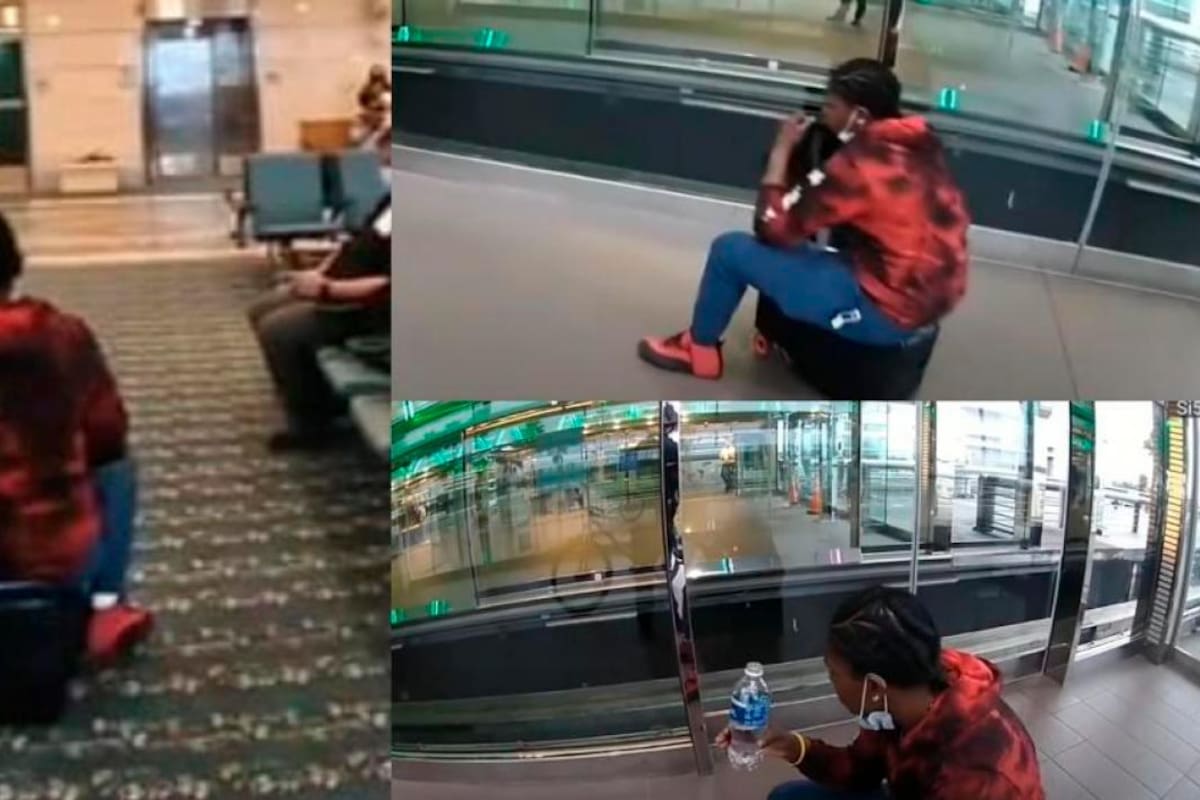 La curiosa persecución a la mujer, que huía en una maleta “motorizada”, quedó grabada en las cámaras de seguridad del Aeropuerto de Orlando. Twitter / VANGUARDIA