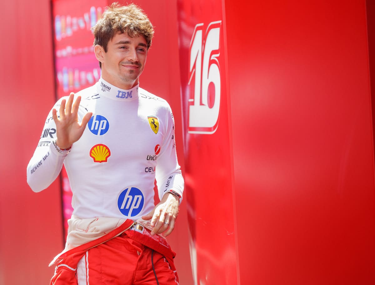 FRANCORCHAMPS (Belgium), 17/07/2026.- Scuderia Ferrari driver Charles Leclerc of Monaco arrives for the first practice session the Formula One Belgian Grand Prix, in Francorchamps, Belgium, 17 July 2026. The 2026 Formula 1 Belgian Grand Prix is held at the Circuit de Spa-Francorchamps racetrack on 19 July 2026. (Fórmula Uno, Bélgica) EFE/EPA/OLIVIER MATTHYS