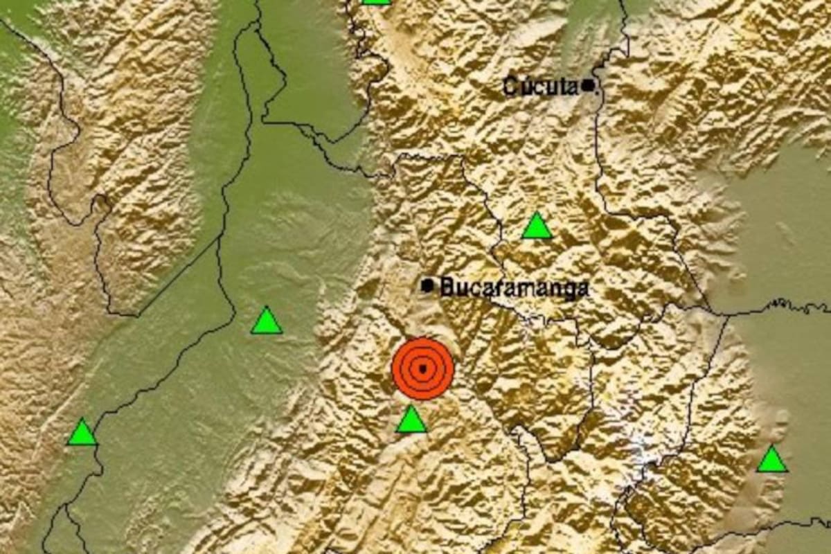 El temblor se registró en el municipio de Los Santos. Foto: cortesía