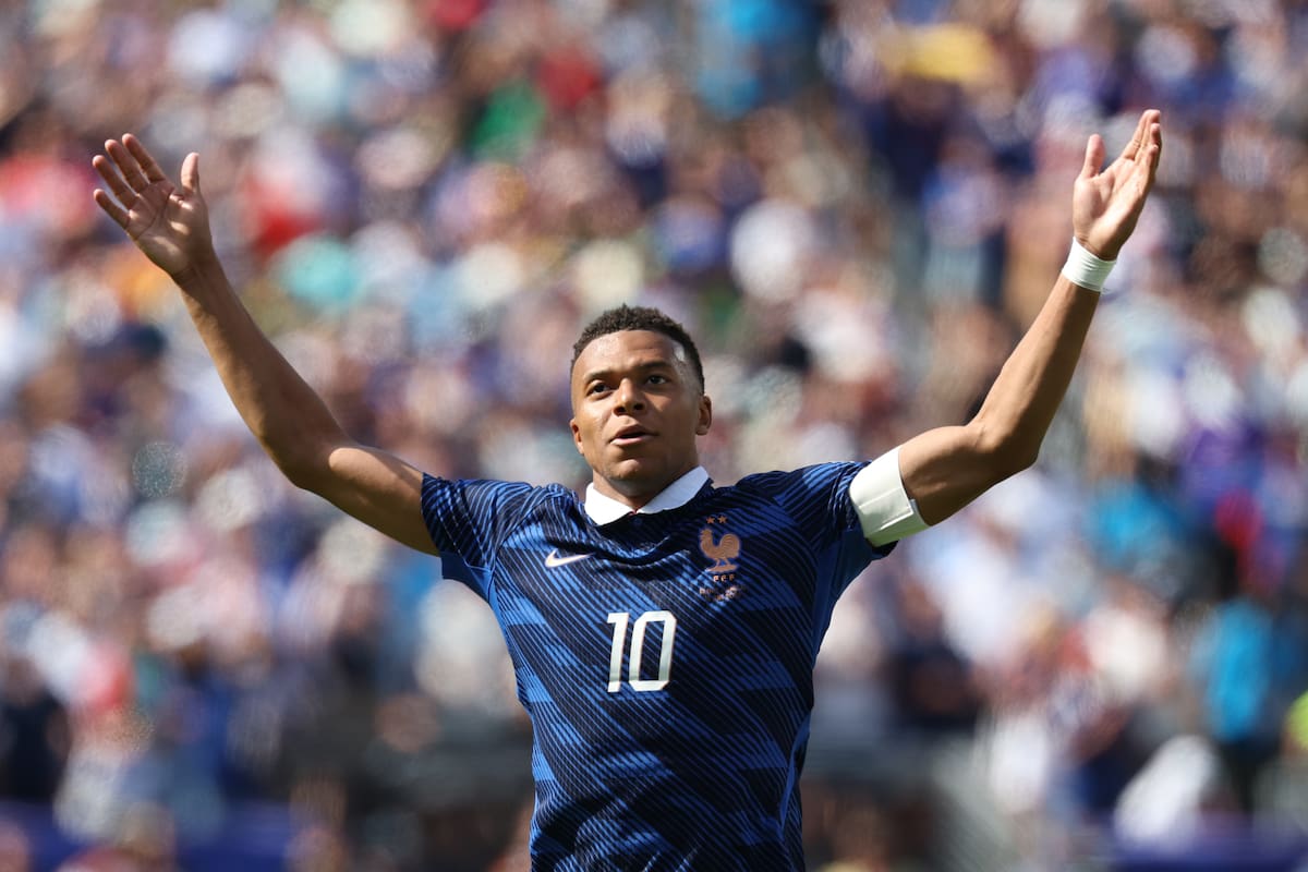 Kylian Mbappe, de Francia, celebra su primer gol en el Mundial 2026. EFE/ Sebastiao Moreira