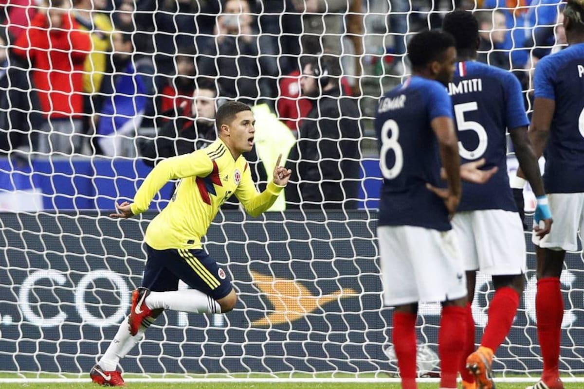 Colombia derrotó a Francia en su último duelo amistoso en suelo francés. //Foto, EFE: Yoan Valat