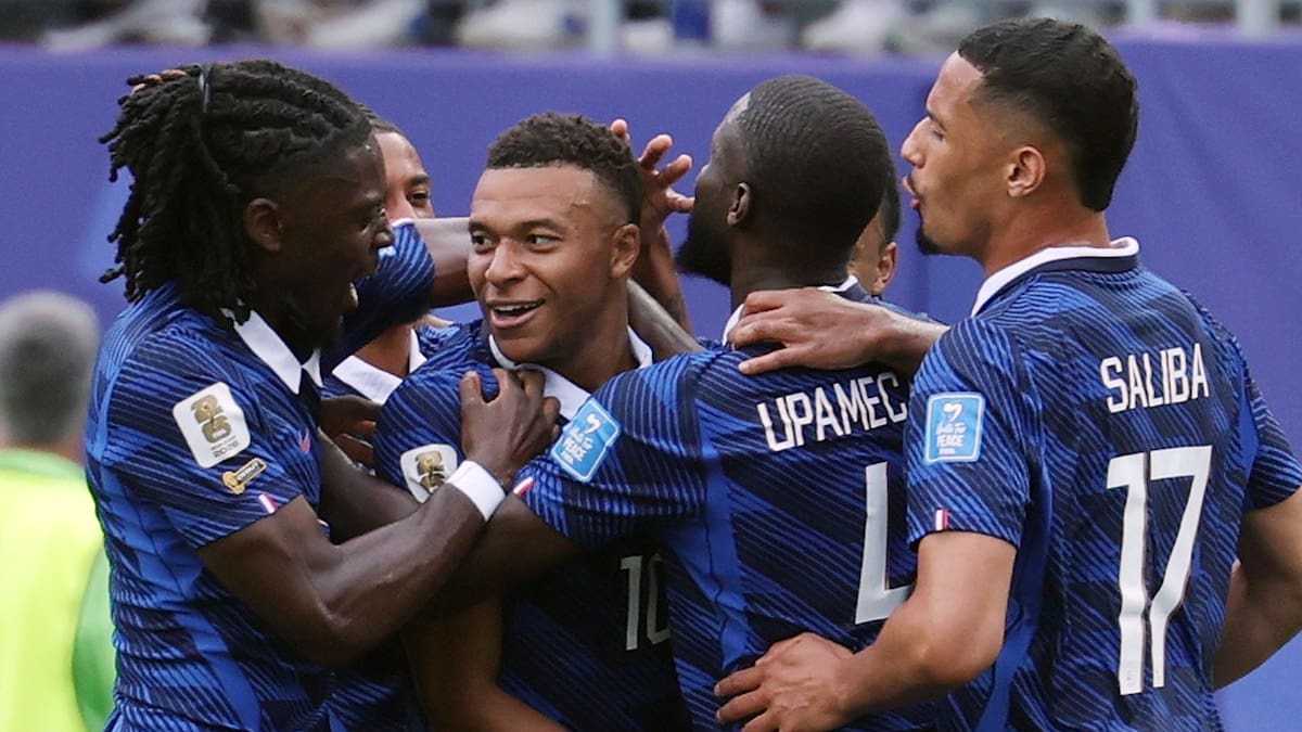 El francés Kylian Mbappé fue la gran figura de su selección en la goleada sobre Irak. //Foto, EFE: JIJI PRESS JAPAN OUT