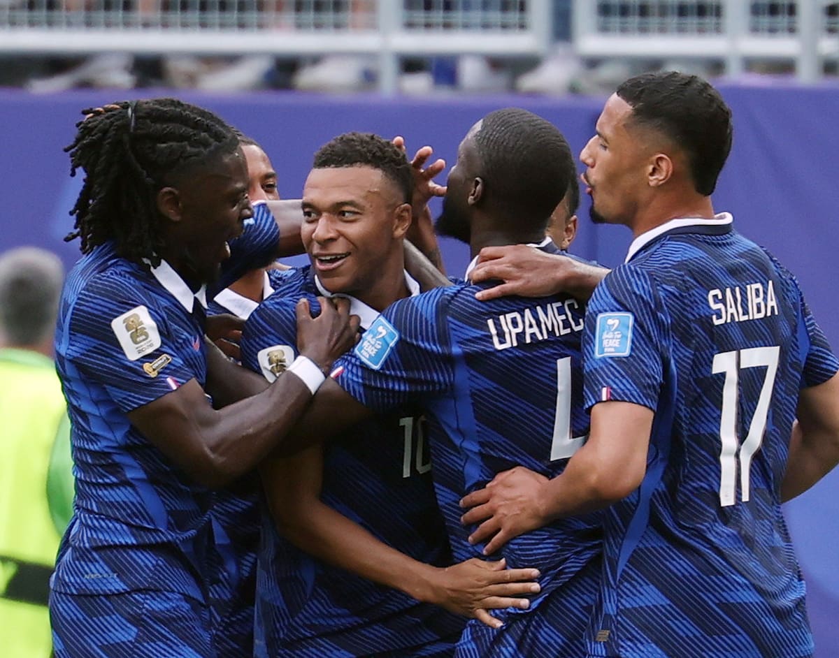 El francés Kylian Mbappé fue la gran figura de su selección en la goleada sobre Irak. //Foto, EFE: JIJI PRESS JAPAN OUT
