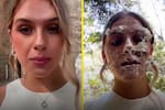 Llegó vestida de blanco a la boda de su ex y terminó bañada en pastel