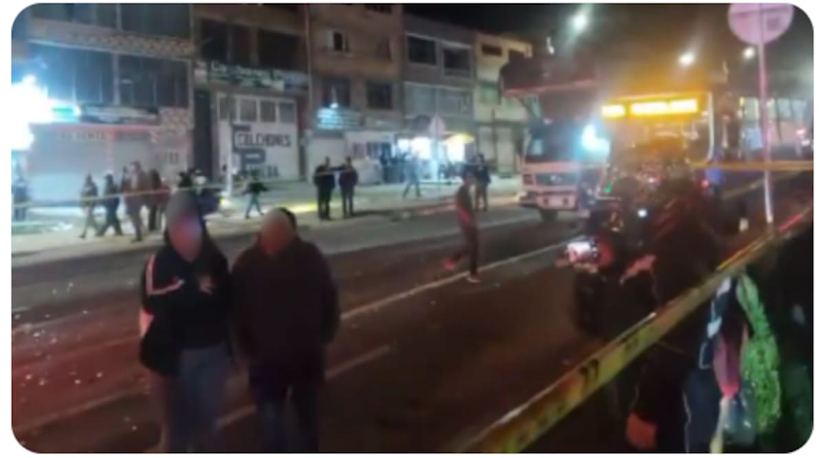 Fuerte accidente múltiple provocado por un furgón en Usme deja siete personas heridas. | Foto: Tomada de Q' Hubo Bogotá