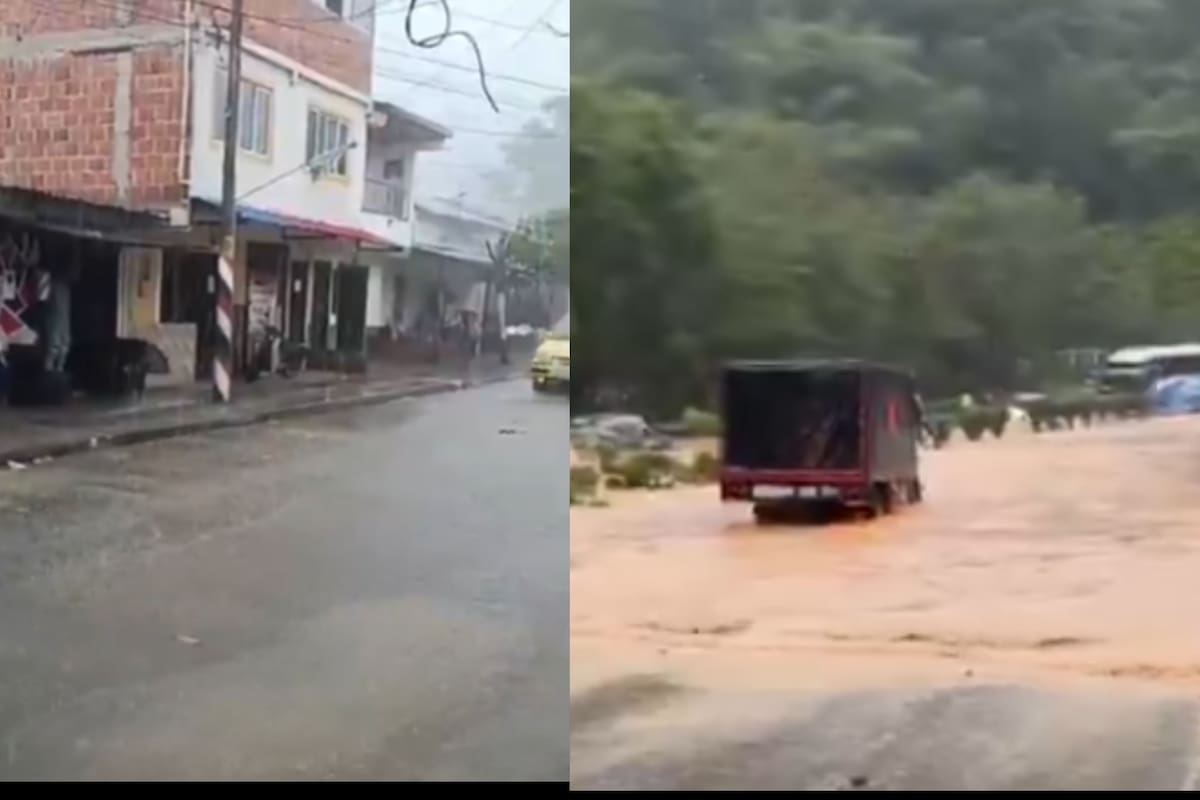 Fuertes lluvias en Bucaramanga generan inundaciones y caos en la vial. | Tomado de Video