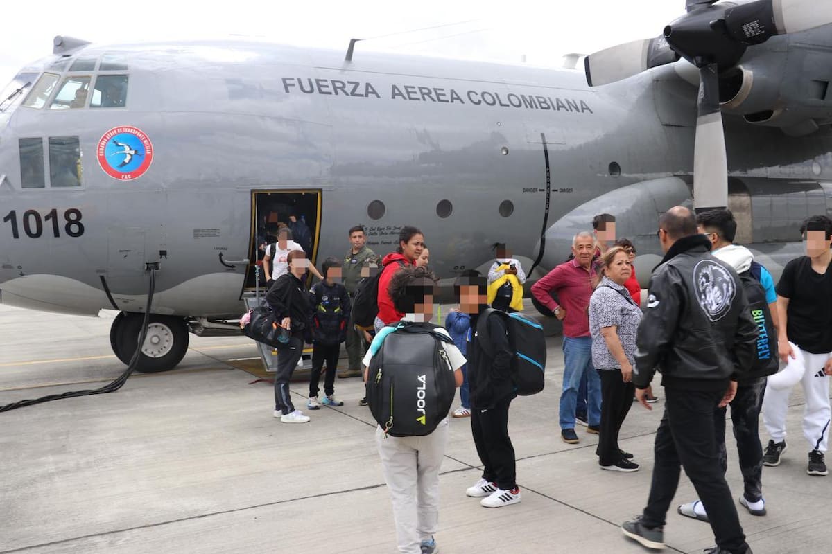 La Fuerza Aérea Colombiana con la Cancillería activó el plan de repatriación de los connacionales tras los terremotos de Venezuela. Foto: FAC