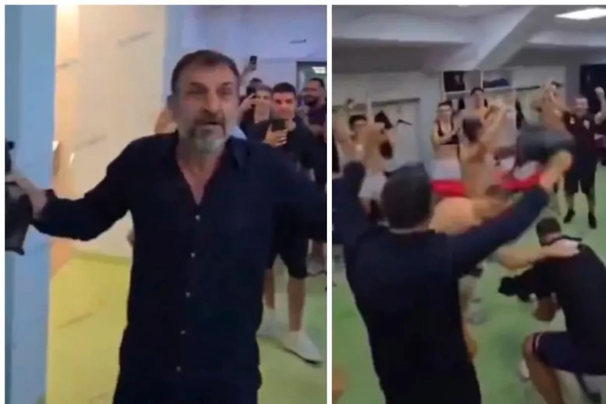 El presidente del Dinamo City, Ardian Bardhi, entró al vestuario con una bolsa de dinero y lanzó los billetes sobre los jugadores para celebrar el 4-0 ante el Auda de Letonia.