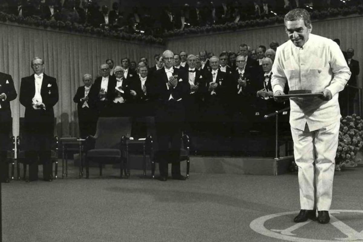 Un día como hoy, hace 44 años, Gabriel García Márquez se convirtió en Nobel de Literatura. Foto: EFE