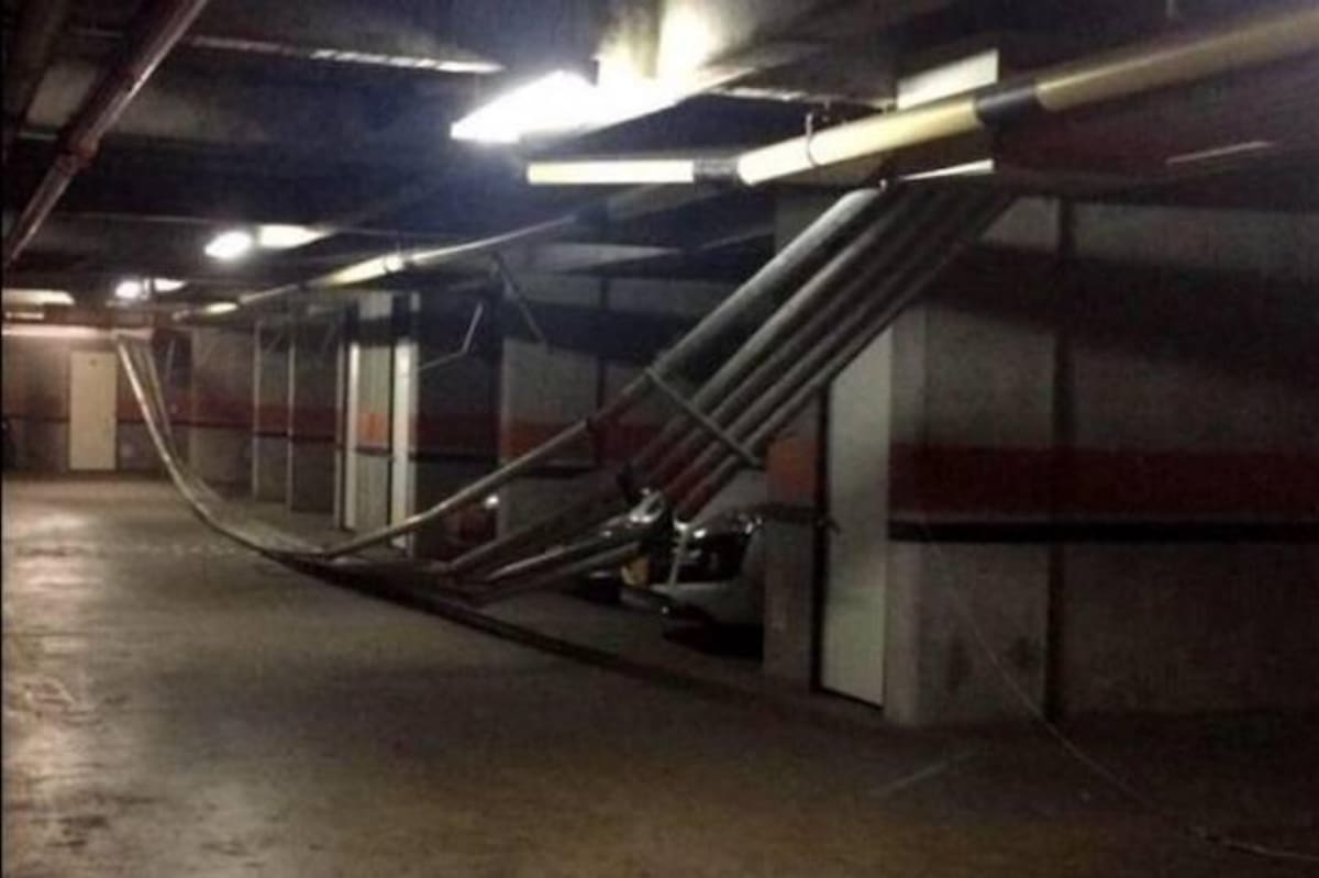 Los daños registrados en algunos predios de Bucaramanga.
