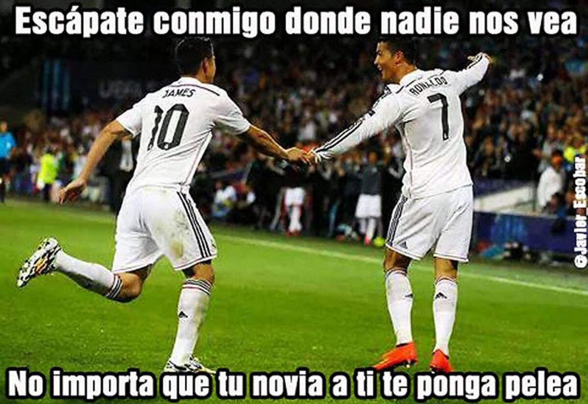 Vea los 'memes' más originales tras empujón de James a Guarín (Foto: Tomado de Facebook y Twitter )
