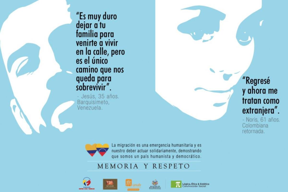 Esta campaña busca que bumangueses se solidaricen con los migrantes venezolanos (Foto: Suministrada/ VANGUARDIA LIBERAL)