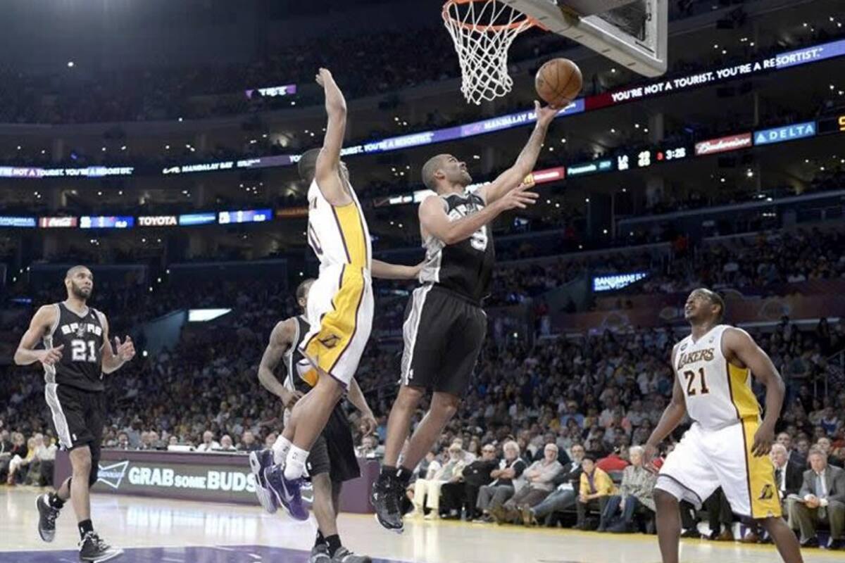 Tony Parker de los Spurs ante los Angeles Lakers. (Foto: Efe/VanguardiaLiberal)