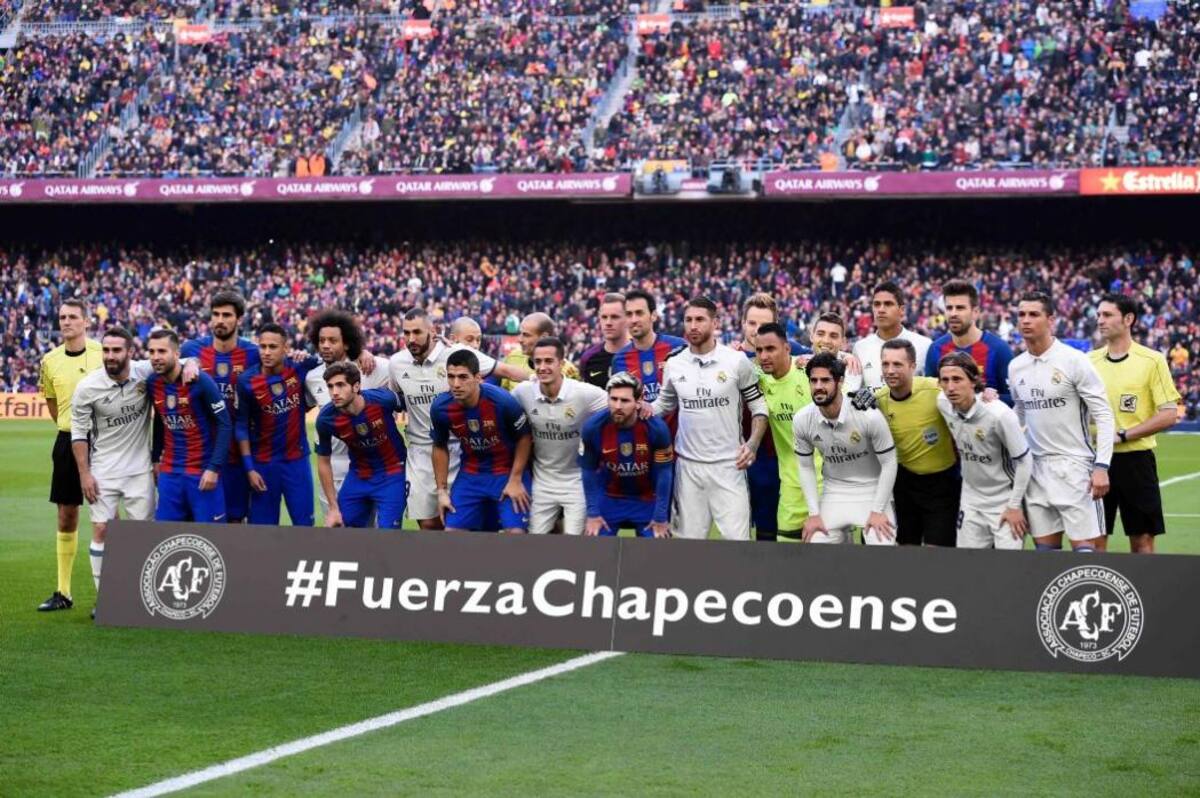 El fútbol europeo recordó al Chapecoense (Foto: AFP /VANGUARDIA LIBERAL)