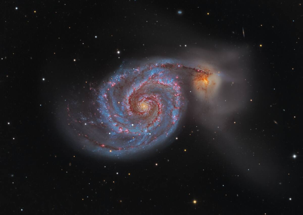 La Galaxia Remolino (Messier 51) es una de las más conocidas del firmamento. Tomada de X / VANGUARDIA