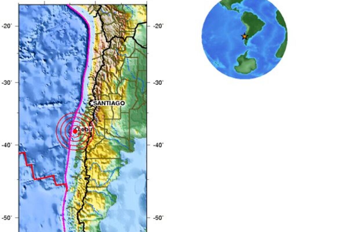 La sacudida telúrica, que abarcó unos 600 kilómetros del territorio chileno, se produjo a las 13.03 hora local (16.03 GMT) y alcanzó una magnitud de 4,4 grados en la escala de Richter, dijo el Instituto Sismológico de la Universidad de Chile. (Foto: Tomada de internet/VANGUARDIA LIBERAL)