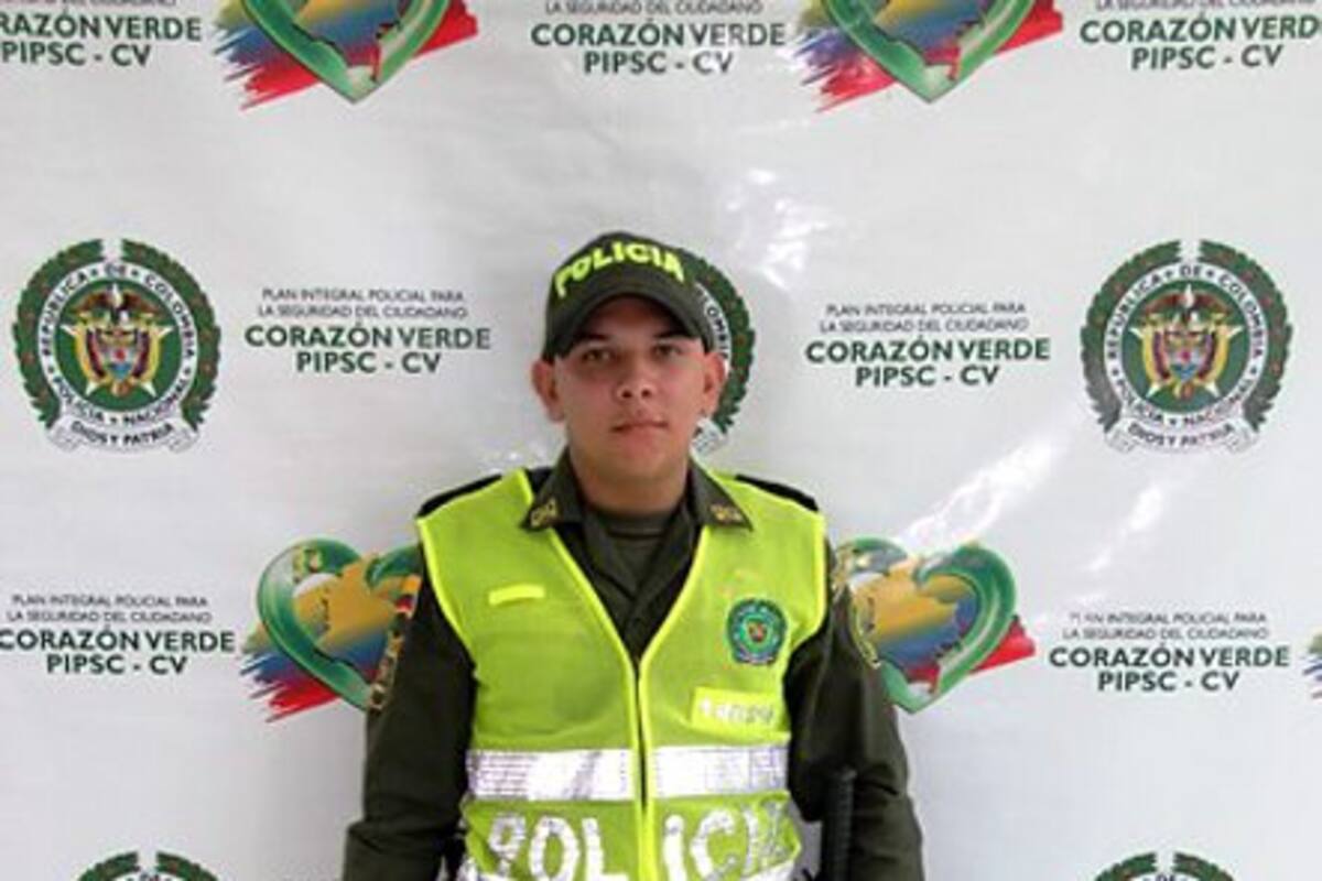 Patrullero Juan Miguel García Sáez (Foto: Colprensa/VANGUARDIA LIBERAL)
