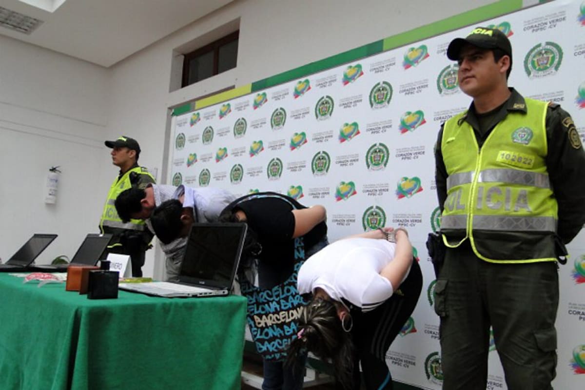 Capturados cuatro ‘apartamenteros’ en Bucaramanga (Foto: Suministrada / VANGUARDIA LIBERAL)