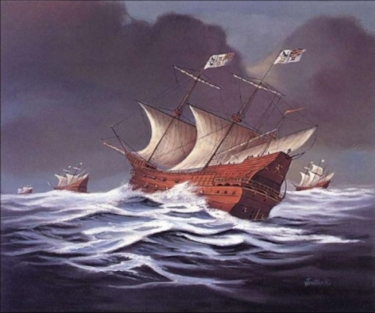 Hundimiento del galeón Nuestra Señora de Atocha en 1622.