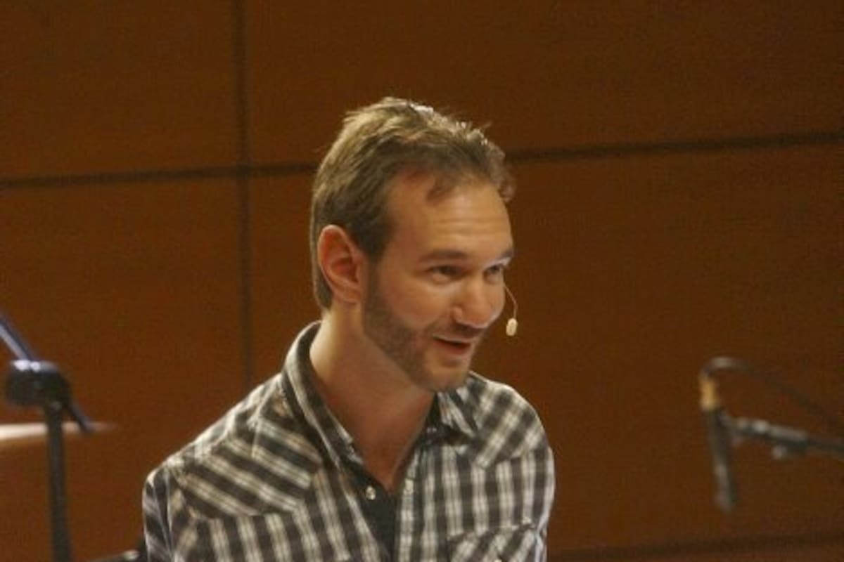 Nick Vujicic, el hombre que no le encuentra barreras a la vida (Foto: César Flórez / VANGUARDIA LIBERAL)