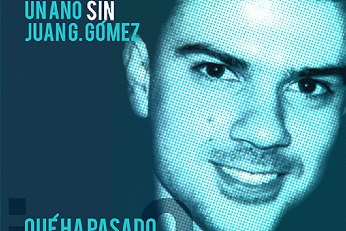 Poster divulgado por la familia de Juan Guillermo Gómez para conmemorar el primer aniversario de su muerte (Foto: Suministrada/VANGUARDIA LIBERAL)