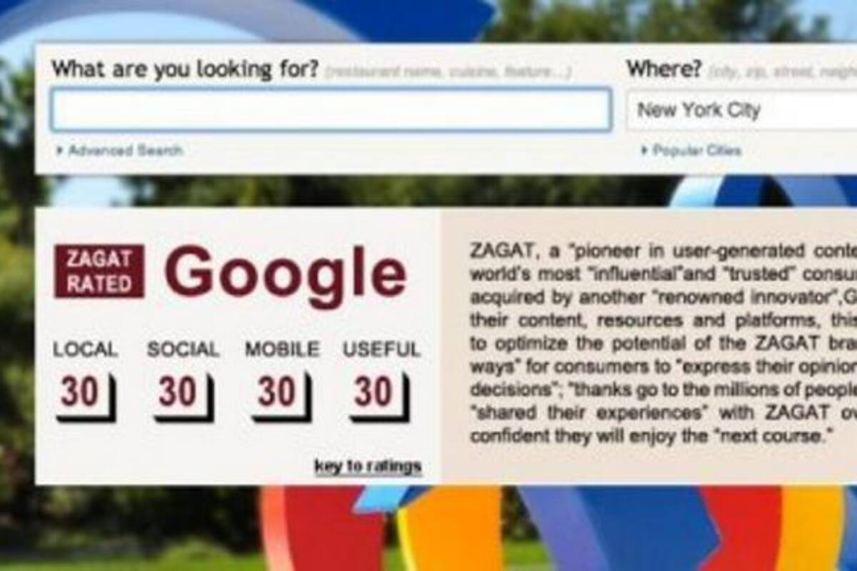 Google y Zagat (Foto: Tomada de Internet/ VANGUARDIA LIBERAL)