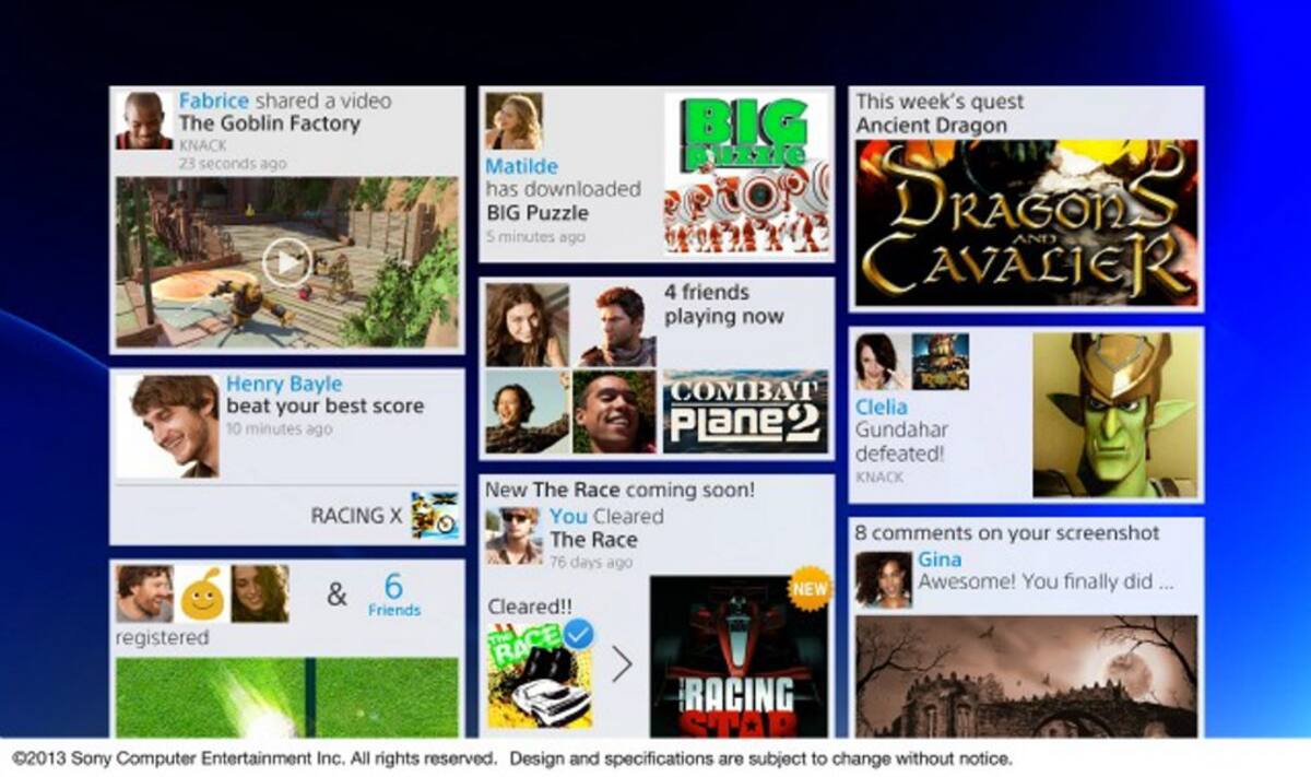 Más imágenes de la interfaz del PlayStation 4 (Foto: Tomada de Internet / VANGUARDIA LIBERAL)