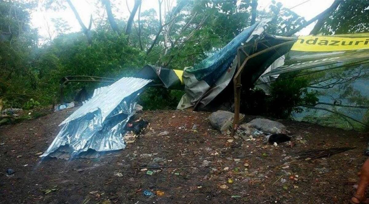 Fuerte vendaval destruyó viviendas y árbol insignia de Landázuri (Foto: Suministrada/ VANGUARDIA LIBERAL)