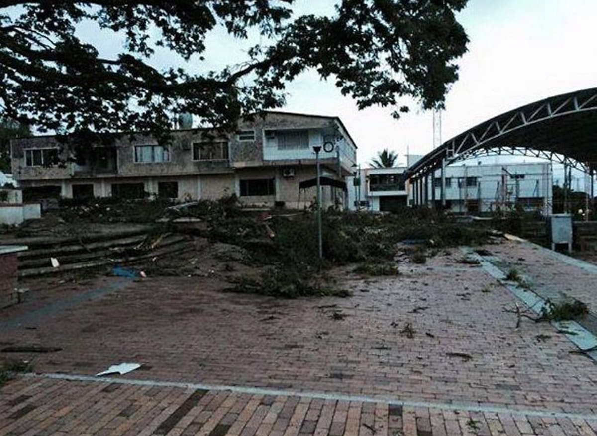 Fuerte vendaval destruyó viviendas y árbol insignia de Landázuri (Foto: Suministrada/ VANGUARDIA LIBERAL)