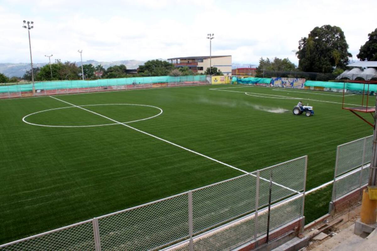 Así se ve la cancha Marte (Foto: Nelson Díaz/ VANGUARDIA LIBERAL)
