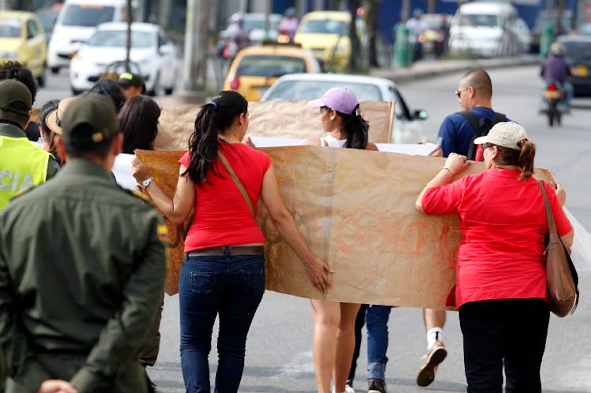 Las consignas rechazan el machismo y reivindican a la mujer. (Foto: Nelson Díaz / VANGUARDIA LIBERAL)