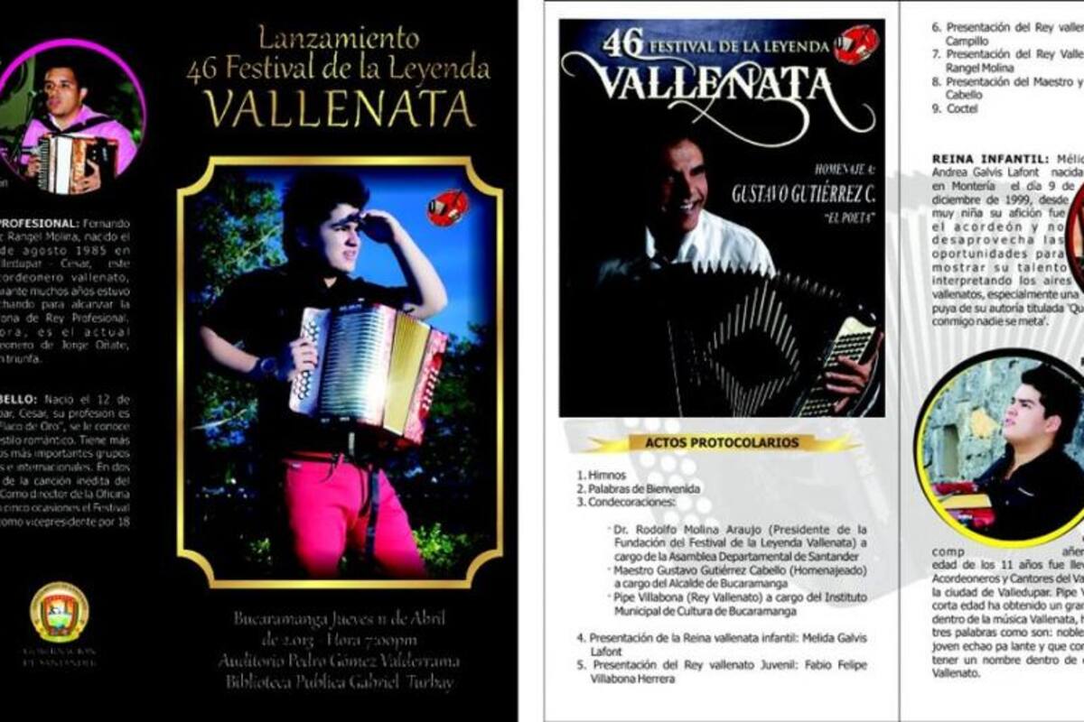 Bucaramanga será la ciudad oficial para el lanzamiento del Festival Vallenato