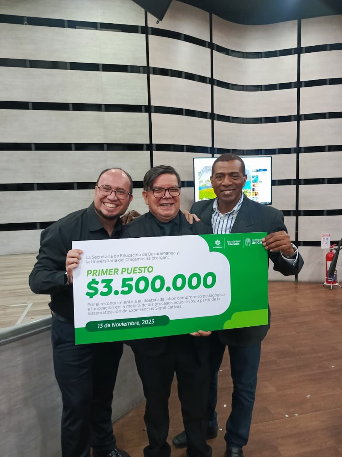 El primer puesto se lo llevaron: John Fredy González Reina, Argemiro Villamizar Gamboa e Idelfonso Bello Julio.