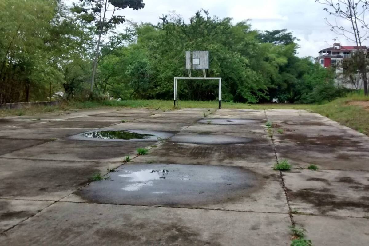 Estas son las condiciones actuales del parque que funciona contiguo al conjunto residencial Alameda Cañaveral. (Foto: Ángela Castro Ariza/VANGUARDIA LIBERAL)